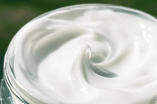 DIY Base light moisturiser recipe white creamy swirl in pot