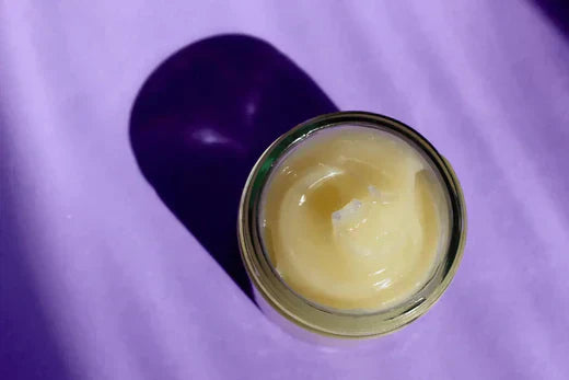 DIY Go Native NZ Recipe Sapogel Q Oil Cleanser in glass jar on purple table