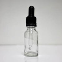 Clear glass dropper bottle: 20ml
