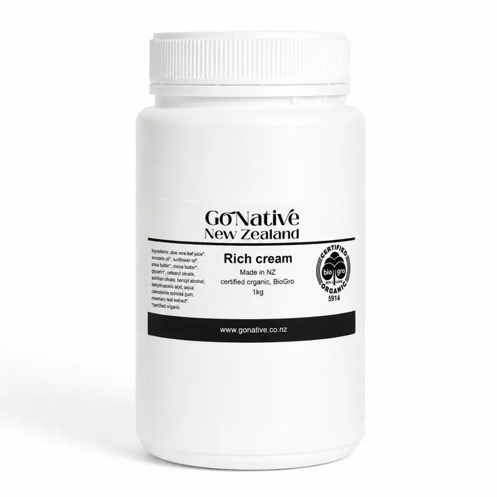 Rich cream, certified organic