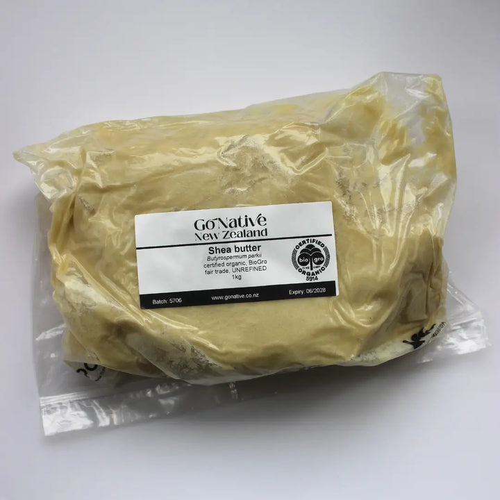 Shea butter, certified organic, fair trade, UNREFINED