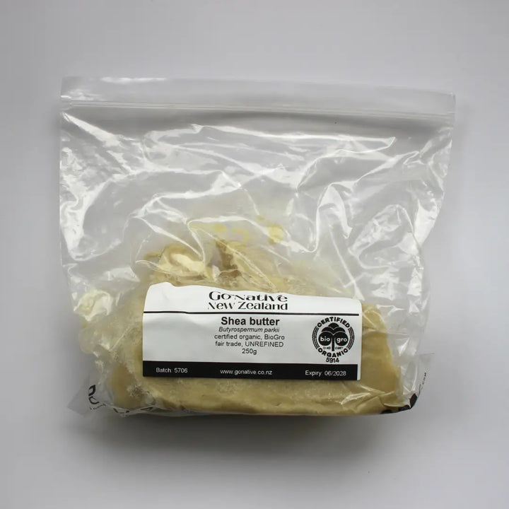 Shea butter, certified organic, fair trade, UNREFINED