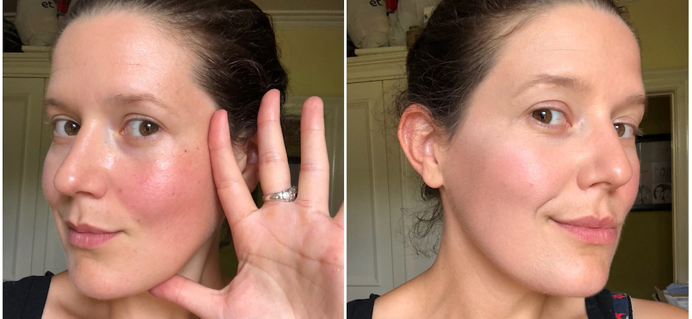 mineral foundation bare face vs powdered face